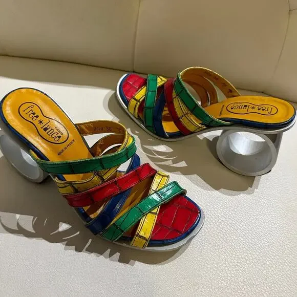 Free Lance Paris Rare Vintage Mule Heels - Size 5.5